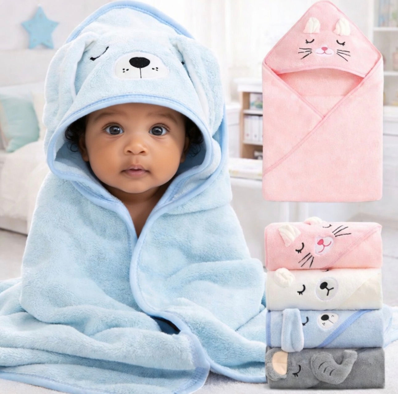 Serviette de bain à capuche