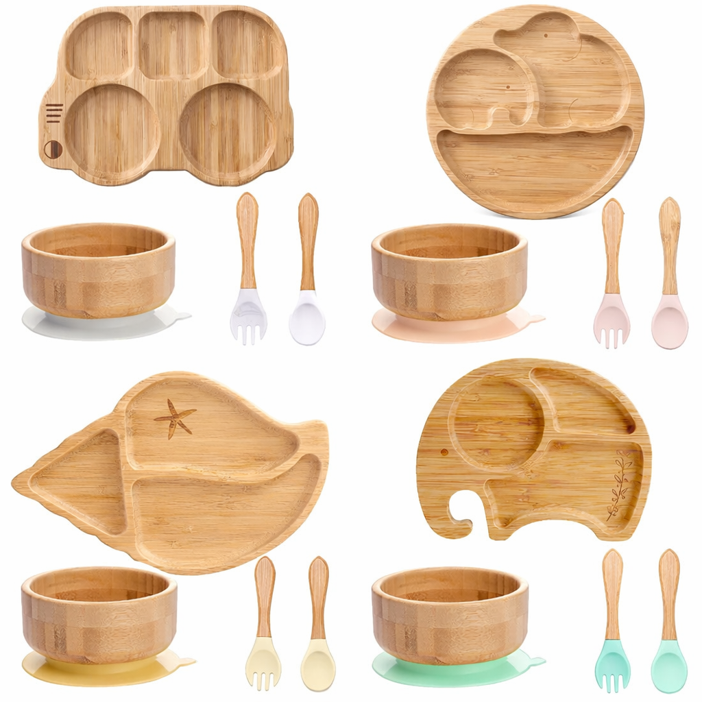 Set Repas 4 Pièces en bambou