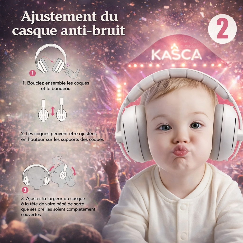 Casque antibruit 2 en 1