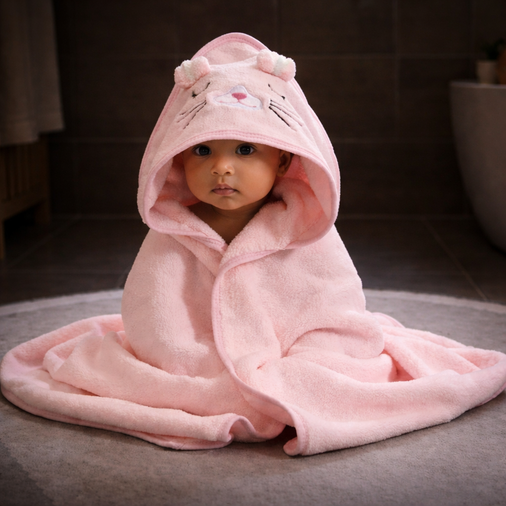 Serviette de bain à capuche