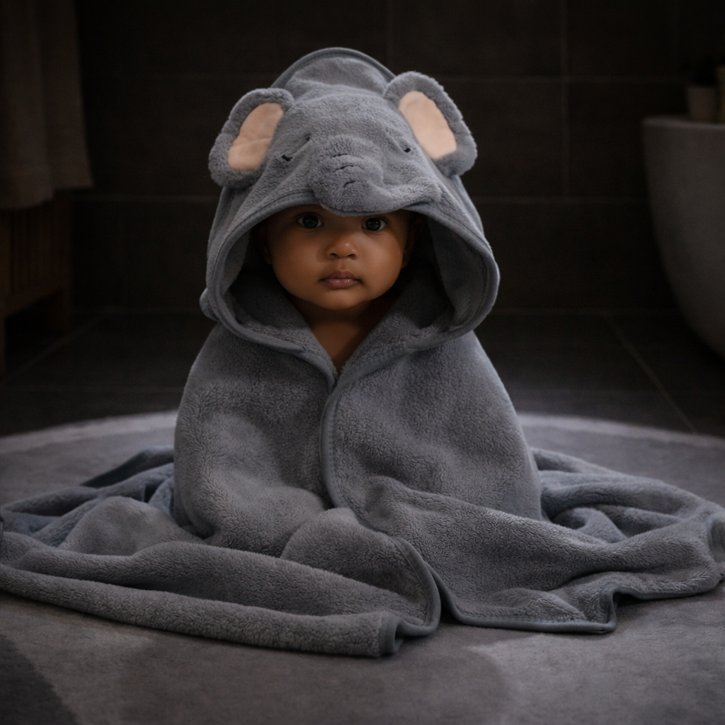 Serviette de bain à capuche