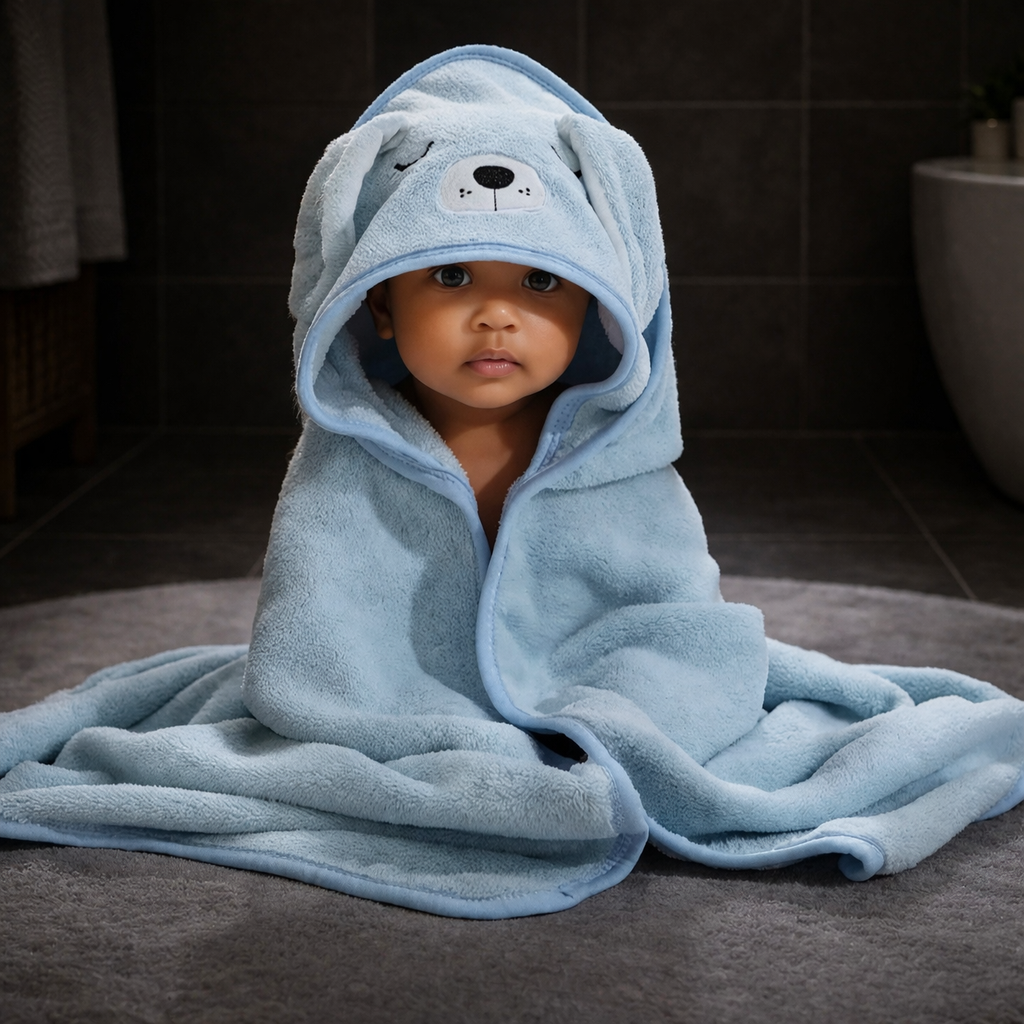 Serviette de bain à capuche