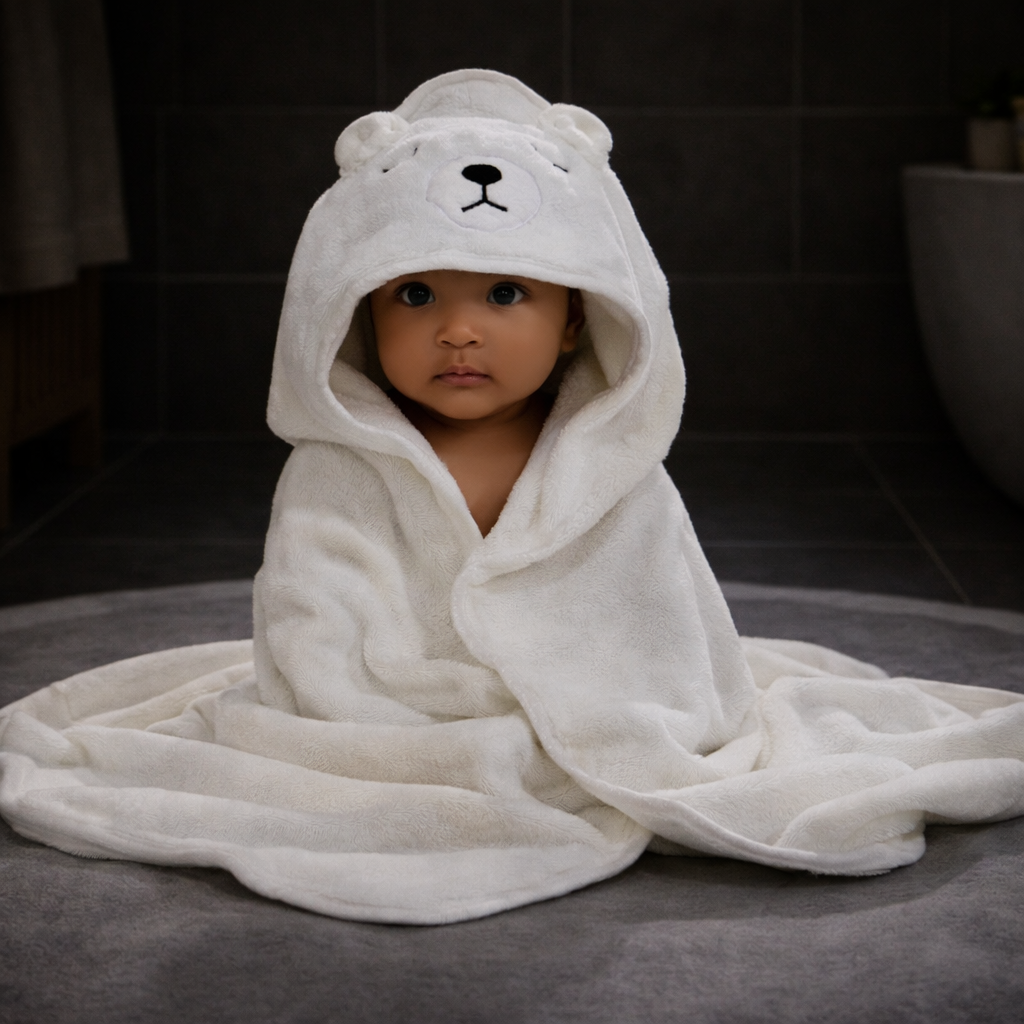 Serviette de bain à capuche