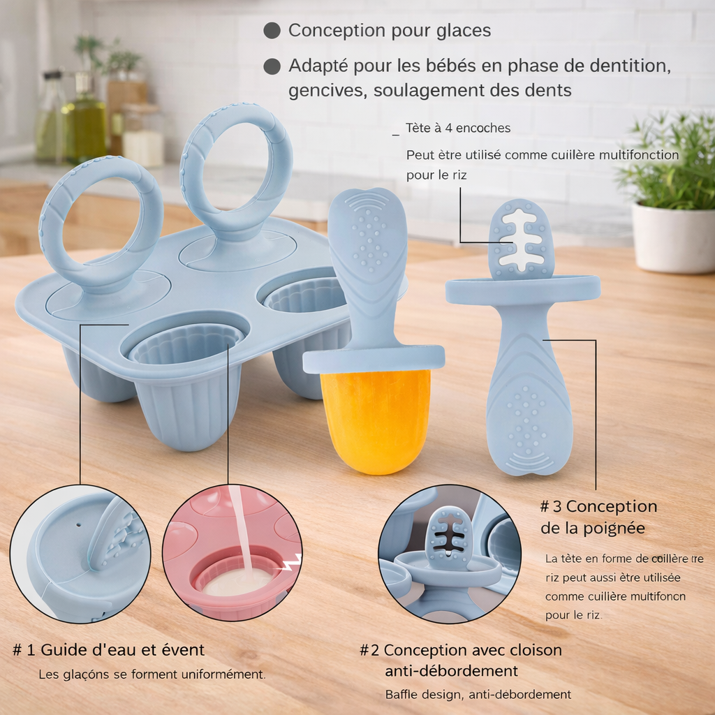 Moule à glaces de dentition en silicone alimentaire