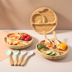 Set Repas 4 Pièces en bambou