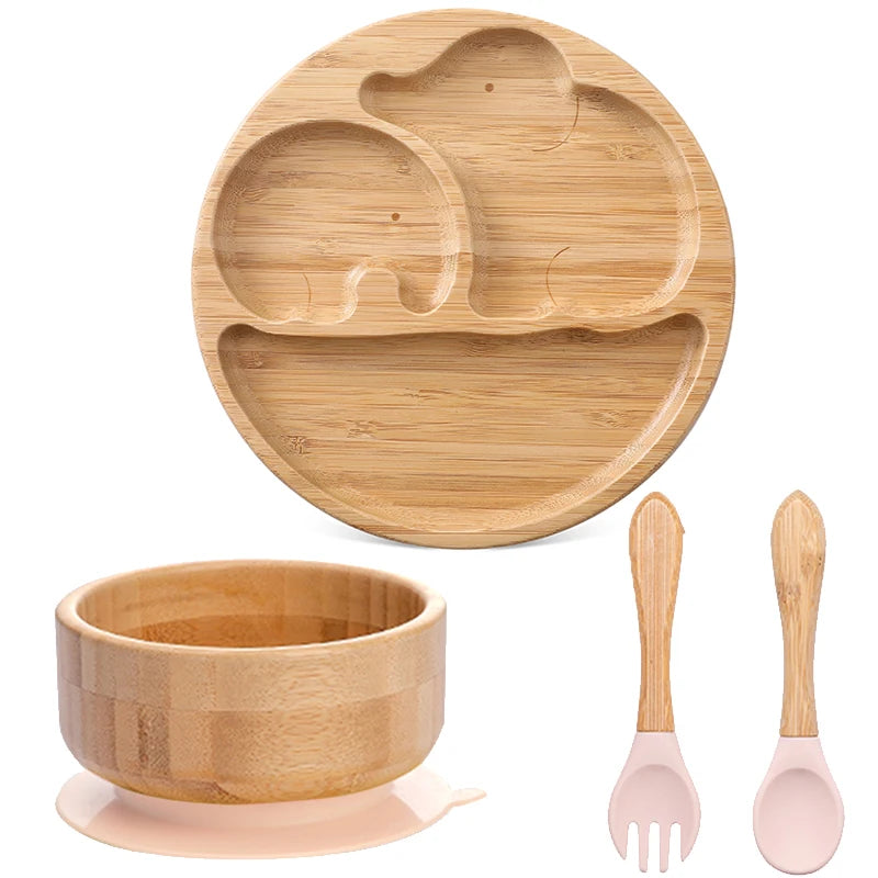 Set Repas 4 Pièces en bambou