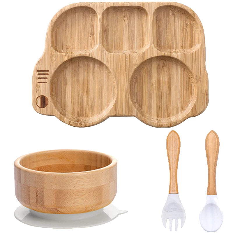 Set Repas 4 Pièces en bambou
