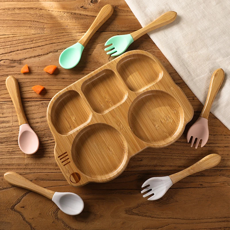 Set Repas 4 Pièces en bambou