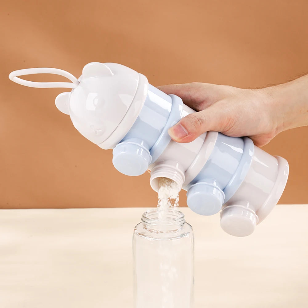 Boîte doseuse de lait en poudre – 4 compartiments portable