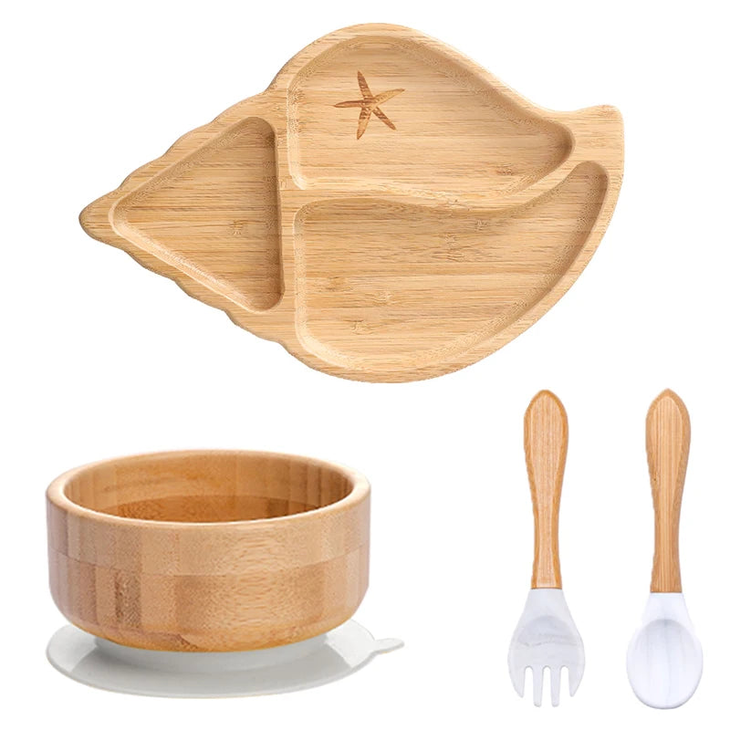 Set Repas 4 Pièces en bambou