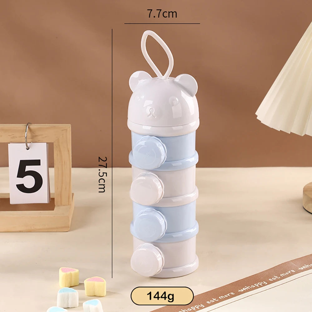 Boîte doseuse de lait en poudre – 4 compartiments portable