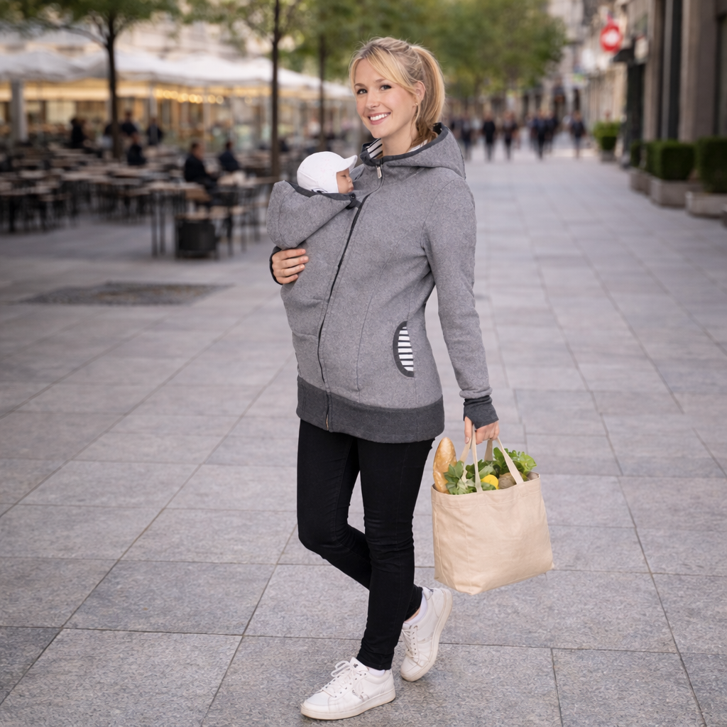 Sweat à capuche  porte-bébé kangourou