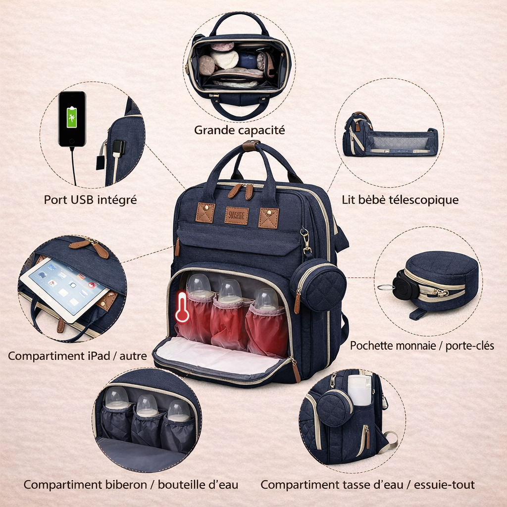 Sac à dos bébé nomade 3-en-1™